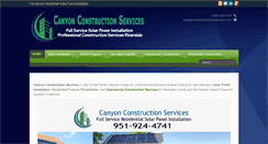 Desktop Screenshot of canyonconstructionservices.com