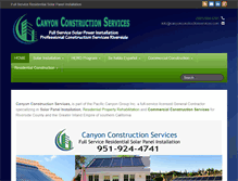Tablet Screenshot of canyonconstructionservices.com